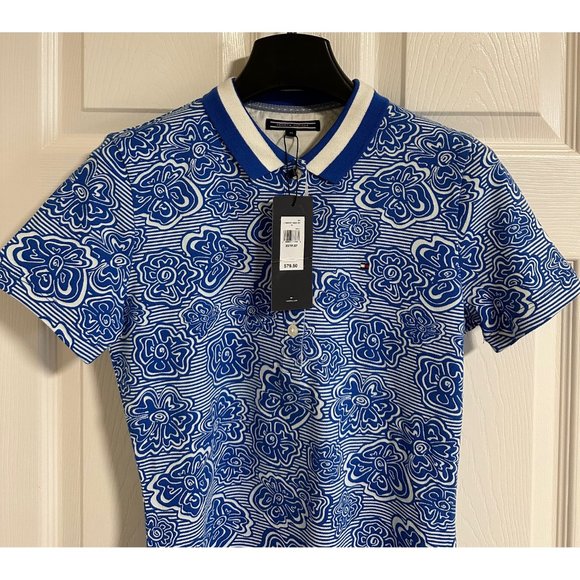 Original Tommy Hilfiger FOULARD POLO in POLINA PRT SMALL / TURKISH SEA, NWT! - Picture 4 of 5